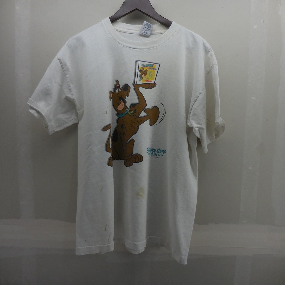 Vintage 1997 Scooby-Doo Where Are You T-Shirt XL White Hanna-Barbera 90s Cartoon